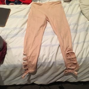 NWOT lace up leggings